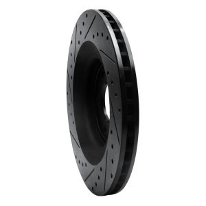 Chrysler 200 Brake Rotor (1) - Front Right - R1 Concepts - Drilled & Slotted - Black - `08-`14